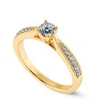 Load image into Gallery viewer, 30-Pointer Solitaire Diamond Shank 18K Yellow Gold Ring JL AU 1286Y   Jewelove.US
