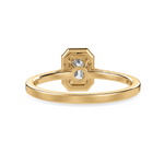 Load image into Gallery viewer, 30-Pointer Emerald Cut Solitaire Halo Diamond Shank 18K Yellow Gold Ring JL AU 1288Y   Jewelove.US
