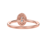 Load image into Gallery viewer, 30-Pointer Oval Cut Solitaire Halo Diamond Shank 18K Rose Gold Ring JL AU 1291R   Jewelove.US
