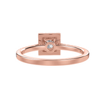 Load image into Gallery viewer, 30-Pointer Princess Cut Solitaire Halo Diamond Shank 18K Rose Gold Ring JL AU 1293R   Jewelove.US
