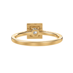 Load image into Gallery viewer, 30-Pointer Princess Cut Solitaire Halo Diamond Shank 18K Yellow Gold Ring JL AU 1293Y   Jewelove.US
