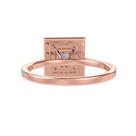 Load image into Gallery viewer, 30-Pointer Princess Cut Solitaire Double Halo Diamond Shank 18K Rose Gold Ring JL AU 1301R   Jewelove.US
