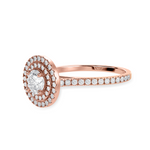 Load image into Gallery viewer, 30-Pointer Solitaire Double Halo Diamond Shank 18K Rose Gold Ring JL AU 1302R   Jewelove.US
