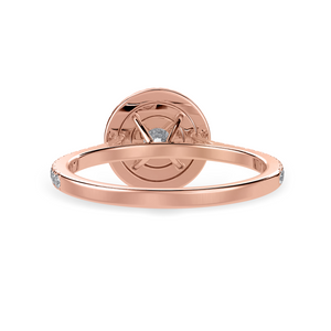 30-Pointer Solitaire Double Halo Diamond Shank 18K Rose Gold Ring JL AU 1302R   Jewelove.US