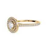 Load image into Gallery viewer, 30-Pointer Solitaire Double Halo Diamond Shank 18K Yellow Gold Ring JL AU 1302Y   Jewelove.US
