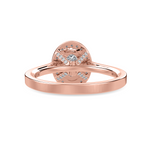 Load image into Gallery viewer, 30-Pointer Oval Cut Solitaire Halo Diamond Shank 18K Rose Gold Ring JL AU 1325R   Jewelove.US
