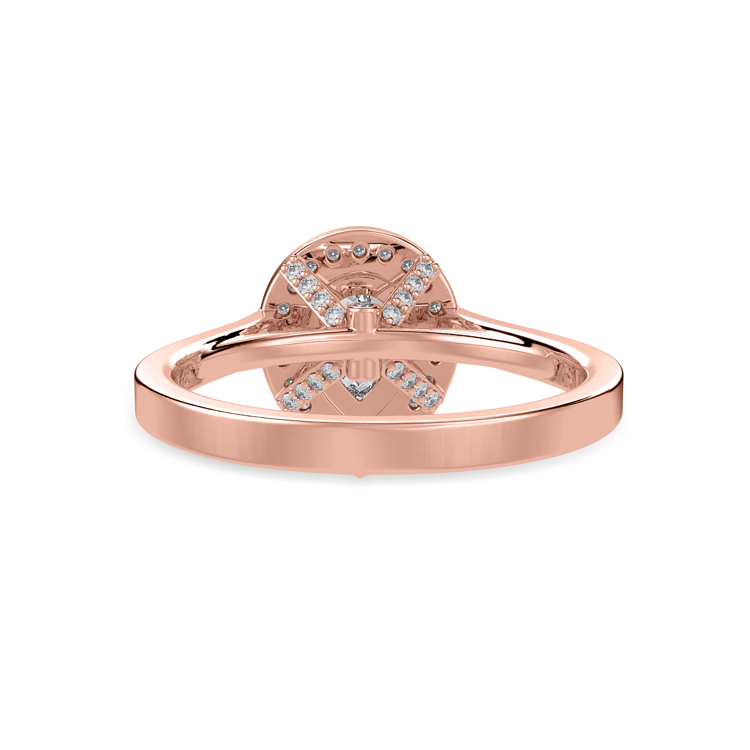 30-Pointer Pear Cut Solitaire Halo Diamond Shank 18K Rose Gold Ring JL AU 1327R   Jewelove.US