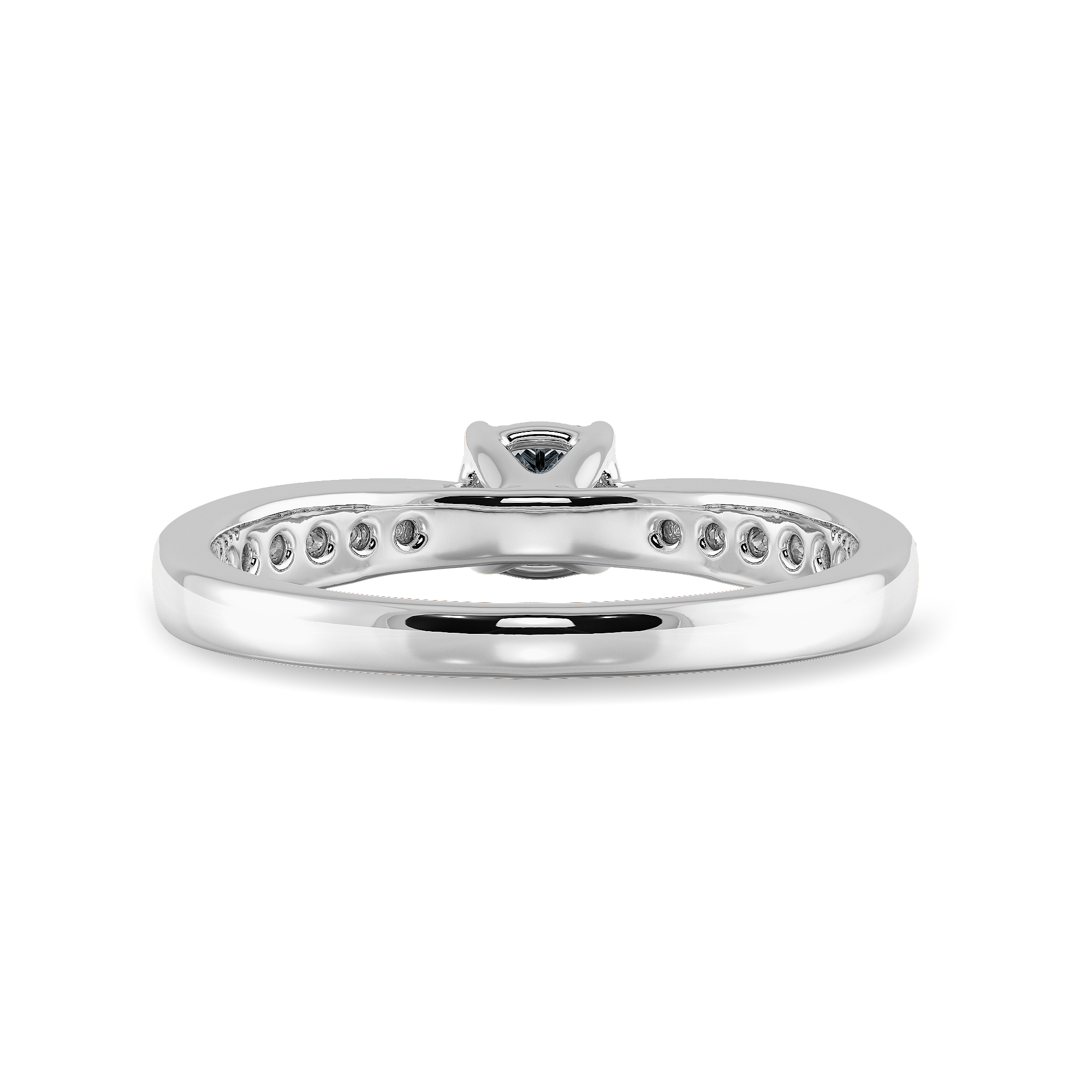 30-Pointer Cushion Cut Solitaire Diamond Shank Platinum Engagement Ring JL PT 1279   Jewelove.US