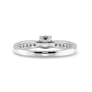 30-Pointer Cushion Cut Solitaire Diamond Shank Platinum Engagement Ring JL PT 1279   Jewelove.US