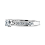 Load image into Gallery viewer, 30-Pointer Cushion Cut Solitaire Diamond Shank Platinum Engagement Ring JL PT 1279   Jewelove.US
