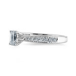 Load image into Gallery viewer, 30-Pointer Emerald Cut Solitaire Diamond Shank Platinum Ring JL PT 1280   Jewelove.US
