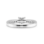 Load image into Gallery viewer, 30-Pointer Heart Cut Solitaire Diamond Shank Platinum Ring JL PT 1281   Jewelove.US
