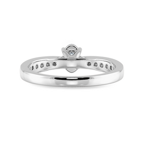 70-Pointer Oval Cut Solitaire Diamond Shank Platinum Ring JL PT 1283-B   Jewelove.US