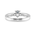 Load image into Gallery viewer, 70-Pointer Pear Cut Solitaire Diamond Shank Platinum Ring JL PT 1284-B   Jewelove.US
