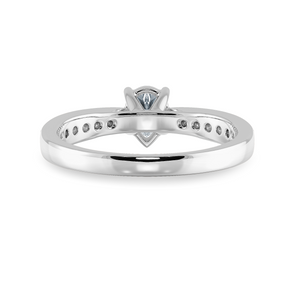 70-Pointer Pear Cut Solitaire Diamond Shank Platinum Ring JL PT 1284-B   Jewelove.US