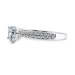 Load image into Gallery viewer, 50-Pointer Pear Cut Solitaire Diamond Shank Platinum Ring JL PT 1284-A   Jewelove.US
