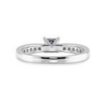 Load image into Gallery viewer, 1-Carat Princess Cut Solitaire Diamond Shank Platinum Ring JL PT 1285-C   Jewelove.US
