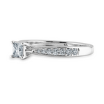 Load image into Gallery viewer, 30-Pointer Princess Cut Solitaire Diamond Shank Platinum Ring JL PT 1285   Jewelove.US
