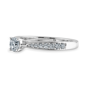 50-Pointer Solitaire Diamond Shank Platinum Ring JL PT 1286-A   Jewelove.US