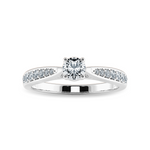 Load image into Gallery viewer, 50-Pointer Solitaire Diamond Shank Platinum Ring JL PT 1286-A   Jewelove.US
