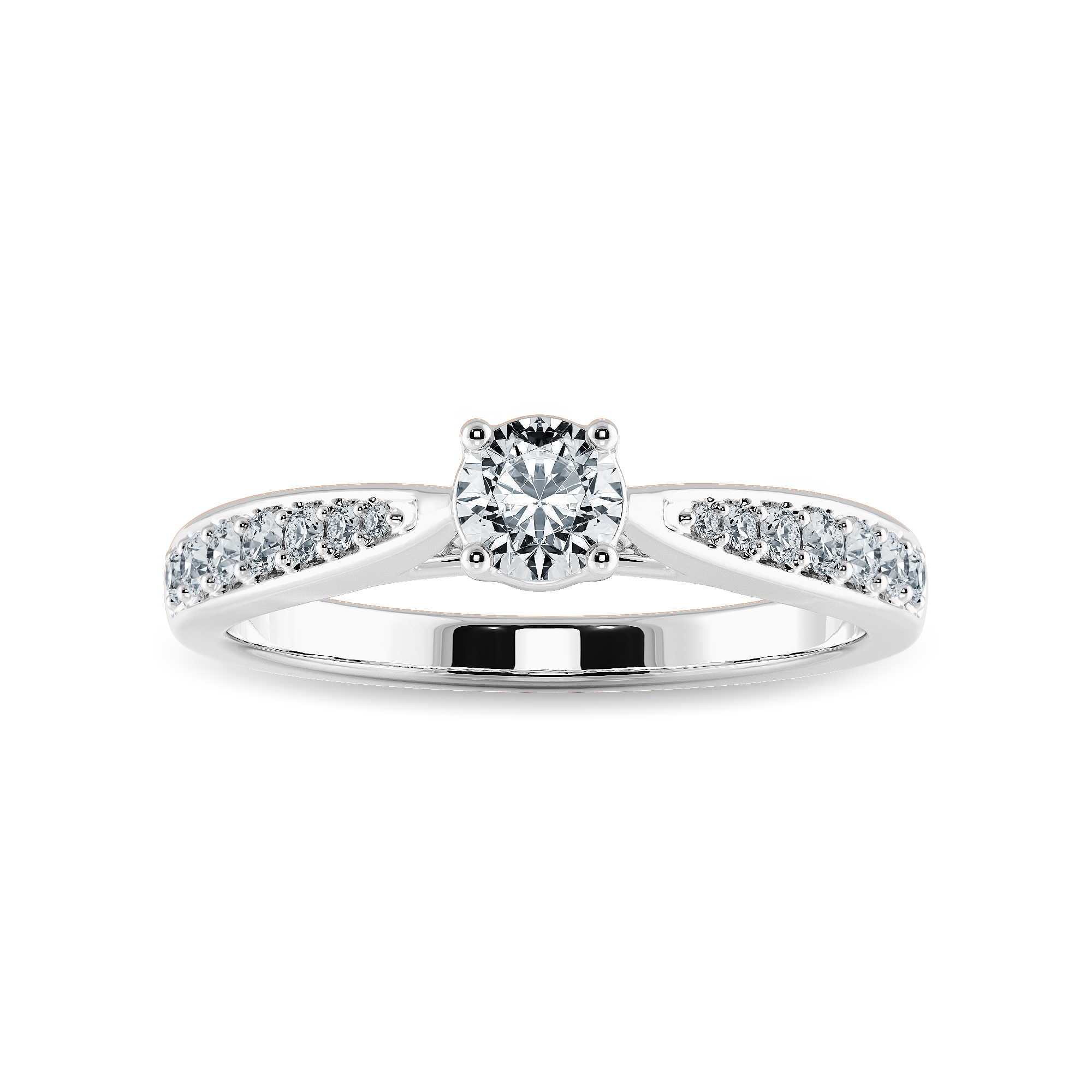 1-Carat Solitaire Diamond Shank Platinum Ring JL PT 1286-C   Jewelove.US