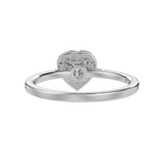 Load image into Gallery viewer, 30-Pointer Heart Cut Solitaire Halo Diamond Shank Platinum Ring JL PT 1289   Jewelove.US
