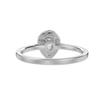 Load image into Gallery viewer, 30-Pointer Pear Cut Solitaire Halo Diamond Shank Platinum Ring JL PT 1292   Jewelove.US
