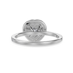 Load image into Gallery viewer, 30-Pointer Heart Cut Solitaire Double Halo Diamond Shank Platinum Ring JL PT 1297   Jewelove.US
