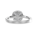 Load image into Gallery viewer, 50-Pointer Cushion Cut Solitaire Halo Diamond Shank Platinum Engagement Ring JL PT 1303-A   Jewelove.US
