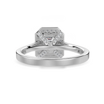 Load image into Gallery viewer, 30-Pointer Emerald Cut Solitaire Halo Diamond Shank Platinum Ring JL PT 1304   Jewelove.US
