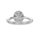 Load image into Gallery viewer, 70-Pointer Oval Cut Solitaire Halo Diamond Shank Platinum Ring JL PT 1325-B   Jewelove.US
