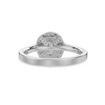 Load image into Gallery viewer, 50-Pointer Pear Cut Solitaire Halo Diamond Shank Platinum Ring JL PT 1327-A   Jewelove.US
