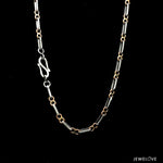 Load image into Gallery viewer, Platinum &amp; Rose Gold Chain with Rectangular &amp; Round Links JL PT 734
