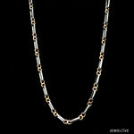 Load image into Gallery viewer, Platinum &amp; Rose Gold Chain with Rectangular &amp; Round Links JL PT 734
