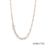 Load image into Gallery viewer, Platinum &amp; Rose Gold Chain with Rectangular &amp; Round Links JL PT 734
