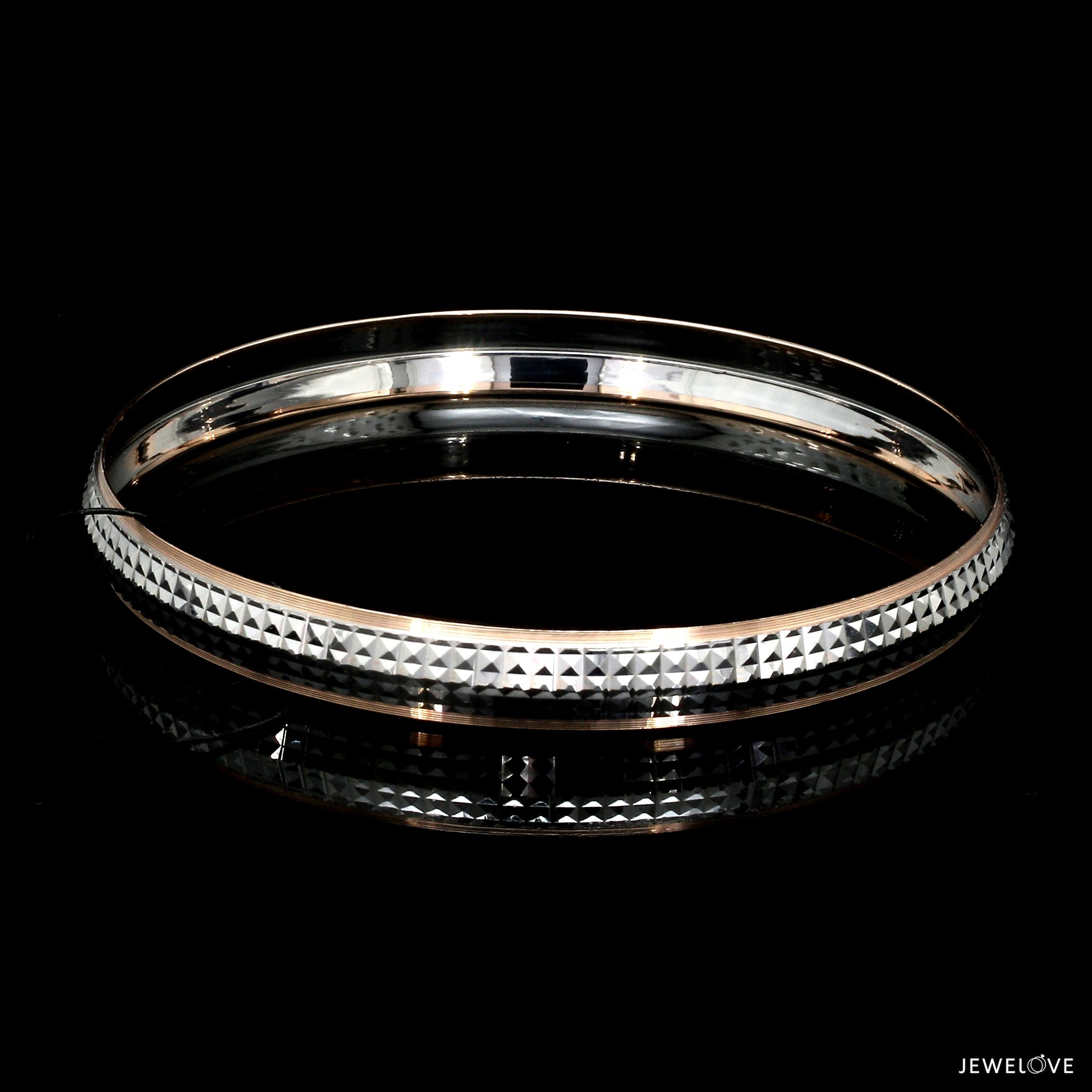 Men of Platinum | 7.75mm Kada with Rose Gold for Men JL PTB 1240