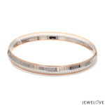 Load image into Gallery viewer, Men of Platinum | 7.75mm Double Box Line Kada with Rose Gold for Men JL PTB 1241
