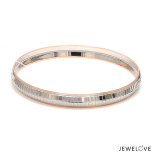 Men of Platinum | 7.75mm Double Box Line Kada with Rose Gold for Men JL PTB 1241