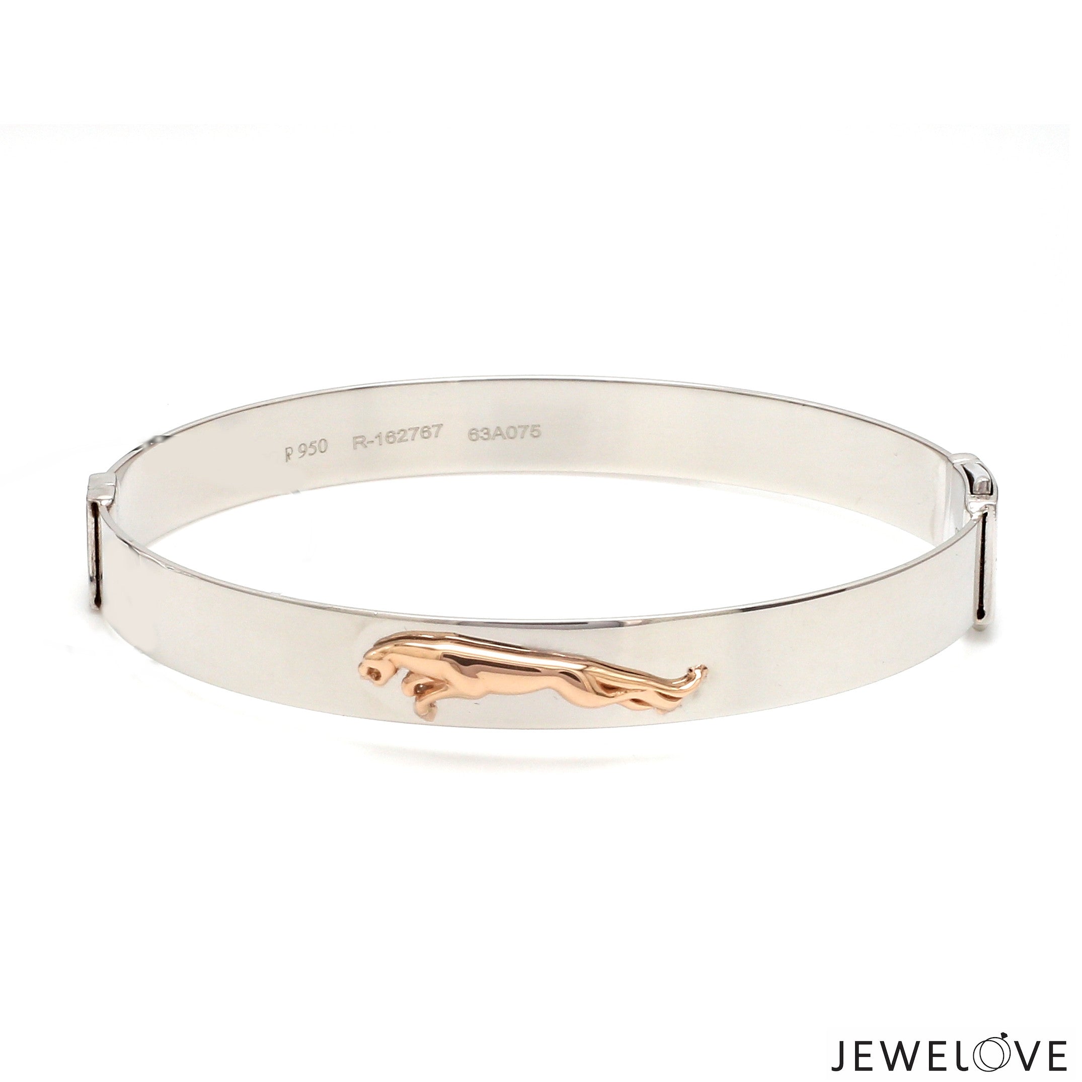 Men of Platinum | 8mm Bracelet with Rose Gold Jaguar for Men JL PTB 1242