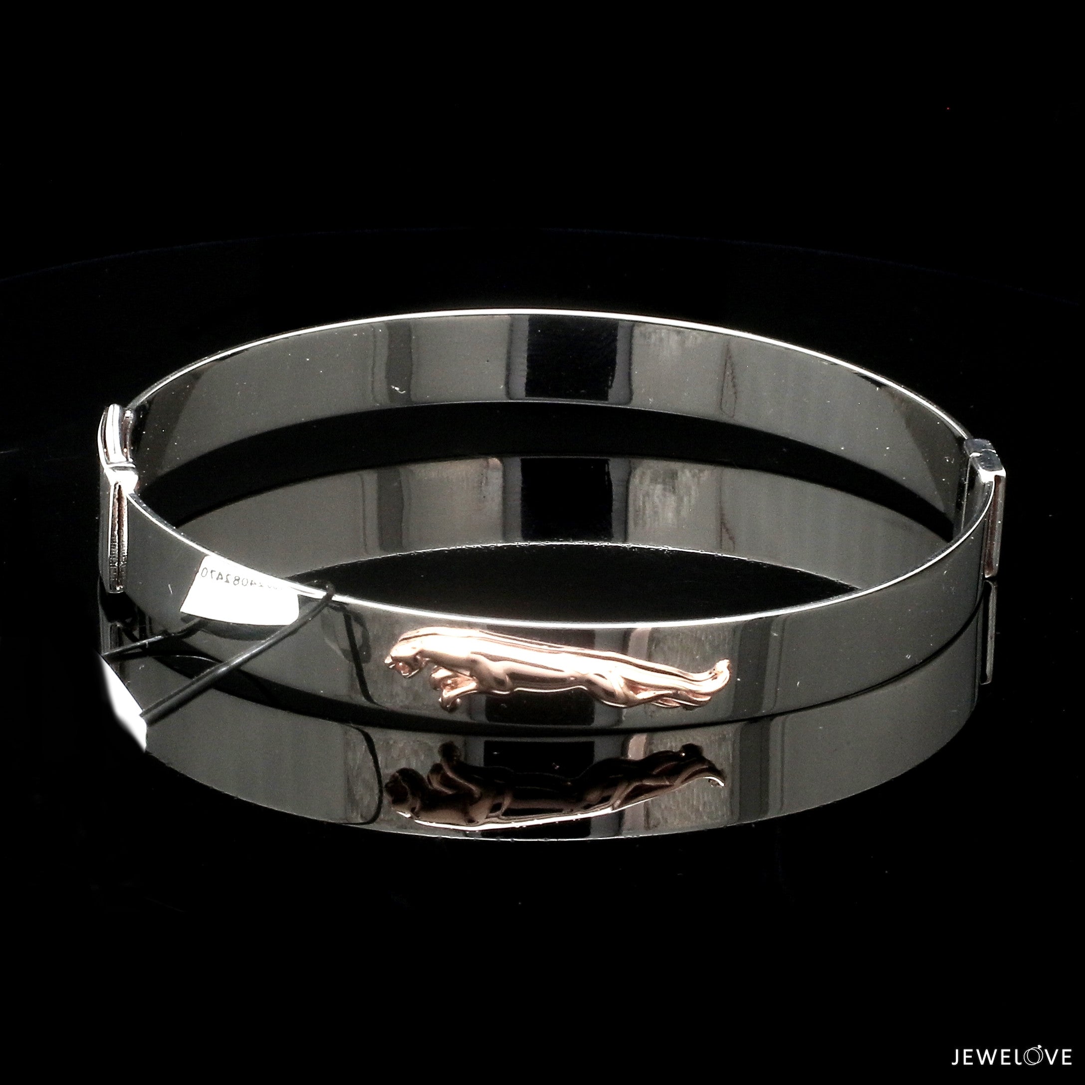 Men of Platinum | 8mm Bracelet with Rose Gold Jaguar for Men JL PTB 1242