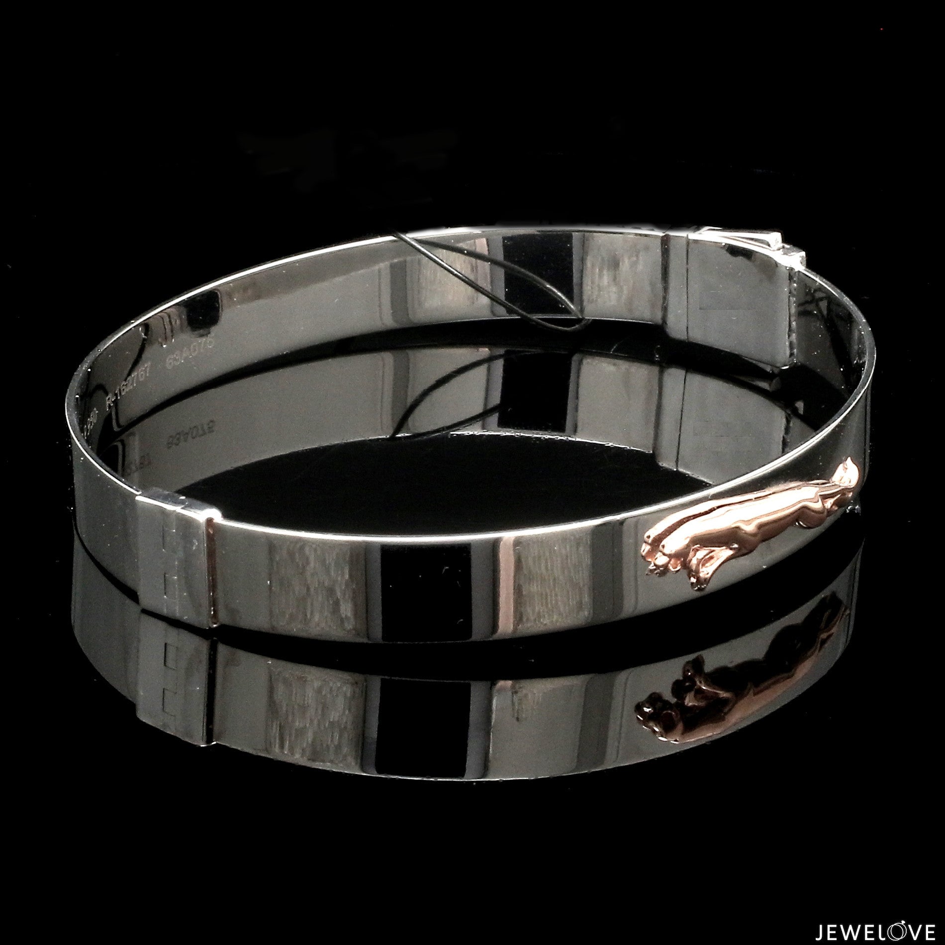 Men of Platinum | 8mm Bracelet with Rose Gold Jaguar for Men JL PTB 1242