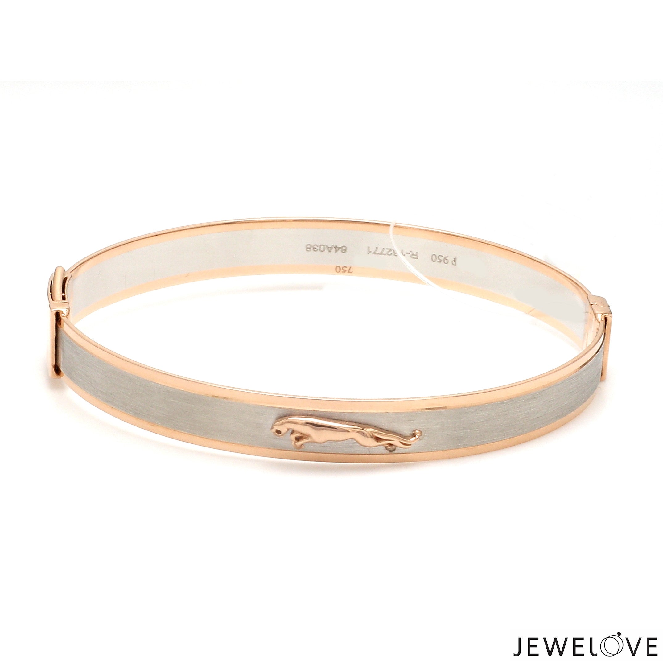 Men of Platinum | 8mm Rose Gold Jaguar Bracelet with Brush Finish for Men JL PTB 1243