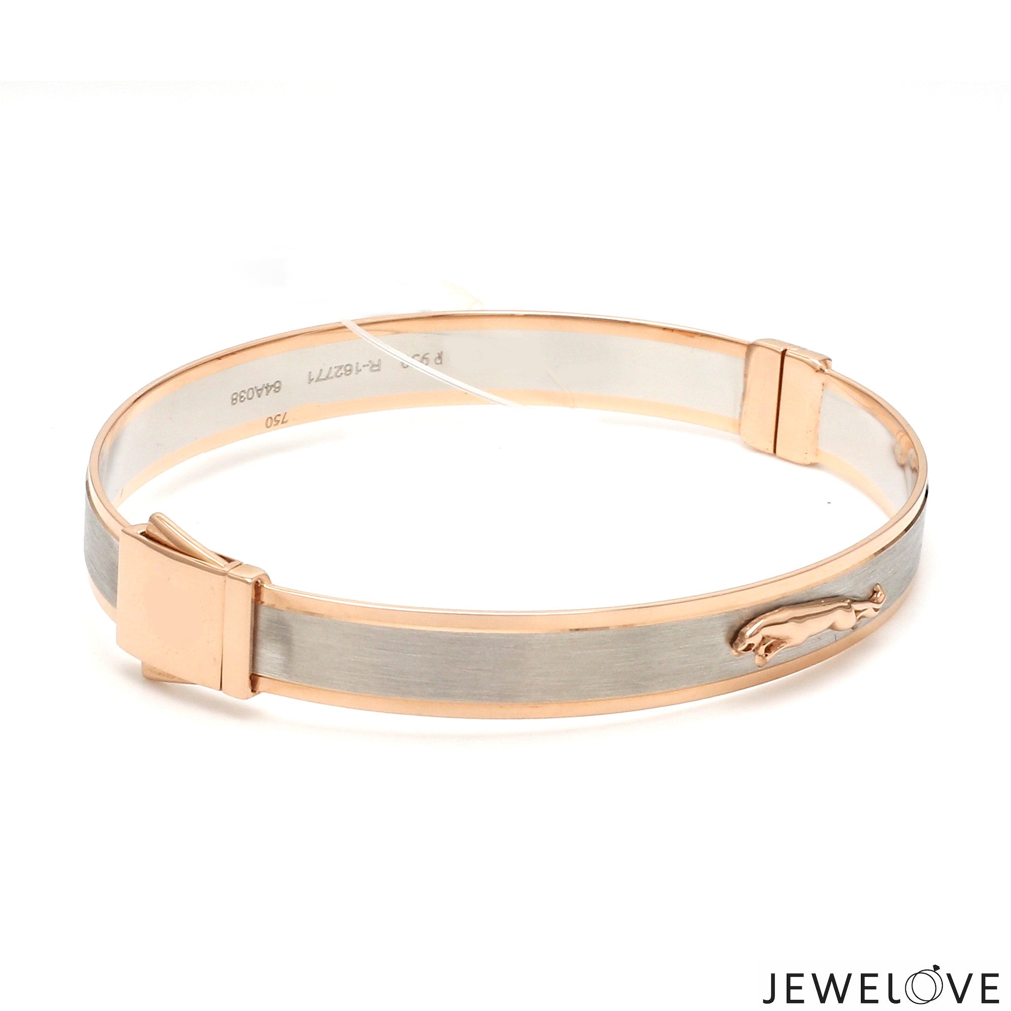 Men of Platinum | 8mm Rose Gold Jaguar Bracelet with Brush Finish for Men JL PTB 1243