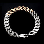 Load image into Gallery viewer, Men of Platinum | Platinum &amp; Rose Gold Bracelet with Matte Finish for Men JL PTB 1250
