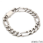 Load image into Gallery viewer, Men of Platinum | Platinum Bracelet with Brush Finish &amp; Hi-Polish for Men JL PTB 1253
