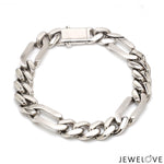 Load image into Gallery viewer, Men of Platinum | Platinum Bracelet with Brush Finish &amp; Hi-Polish for Men JL PTB 1253
