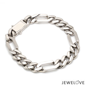 Men of Platinum | Platinum Bracelet with Brush Finish & Hi-Polish for Men JL PTB 1253