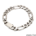 Load image into Gallery viewer, Men of Platinum | Platinum Bracelet with Brush Finish &amp; Hi-Polish for Men JL PTB 1253
