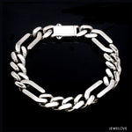 Load image into Gallery viewer, Men of Platinum | Platinum Bracelet with Brush Finish &amp; Hi-Polish for Men JL PTB 1253
