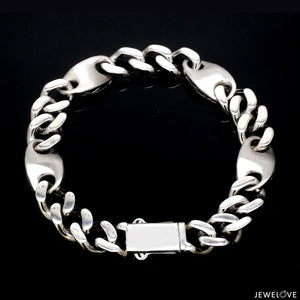 Men of Platinum | Platinum Bracelet with Brush Finish & Hi-Polish for Men JL PTB 1254